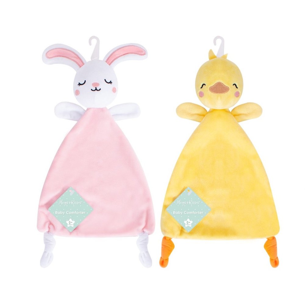PERSONALISED BUNNY BABY TAGGIE TAGGY COMFORTER BLANKET FLEECE SOFT BOY GIRL