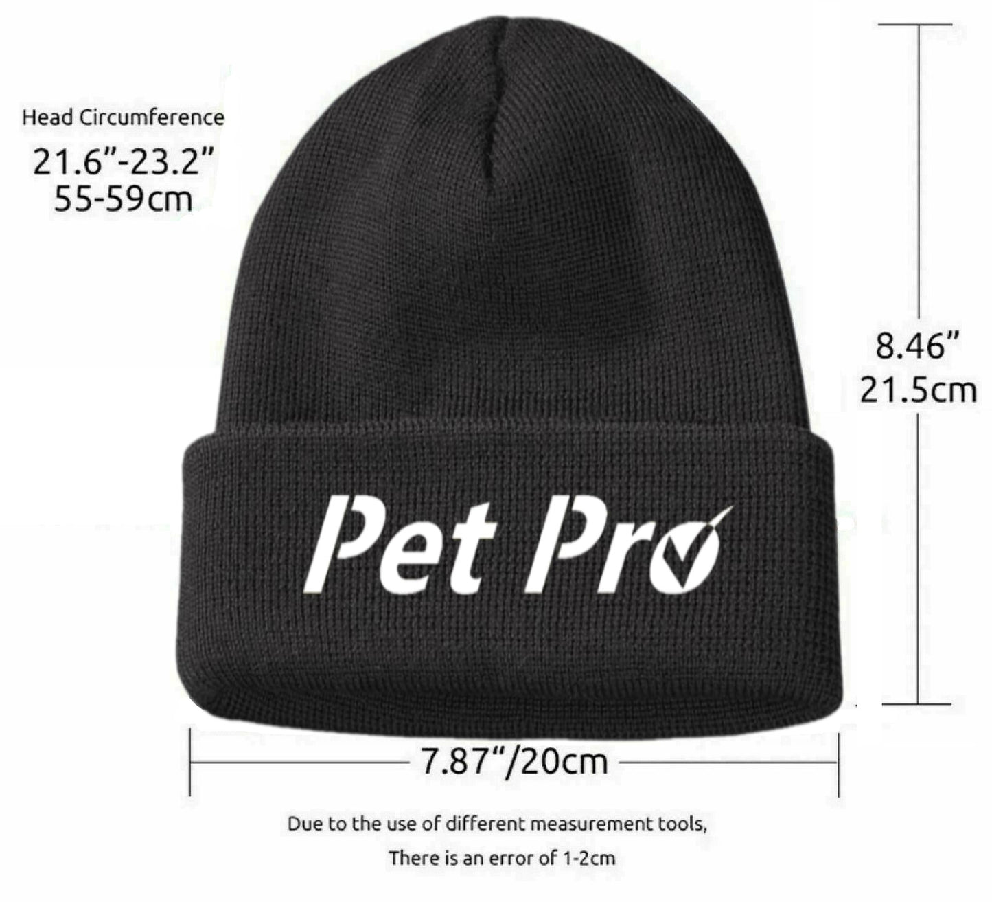 Pet Pro logo cuffed beanie dog trainer outdoor pet walking hat