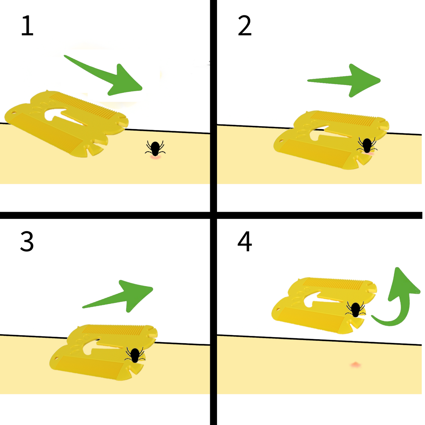 Tick Remover Tool for Dogs Cats, Flea & Lice Comb & Grooming Comb for Pets Pet Pro 8-in-1 Multi-Tool