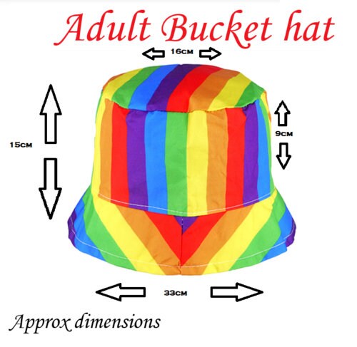 Personalised Pride Bucket Hat RAINBOW FLAG Gay Lesbian Trans LGBT Bisexual Love Present Gift