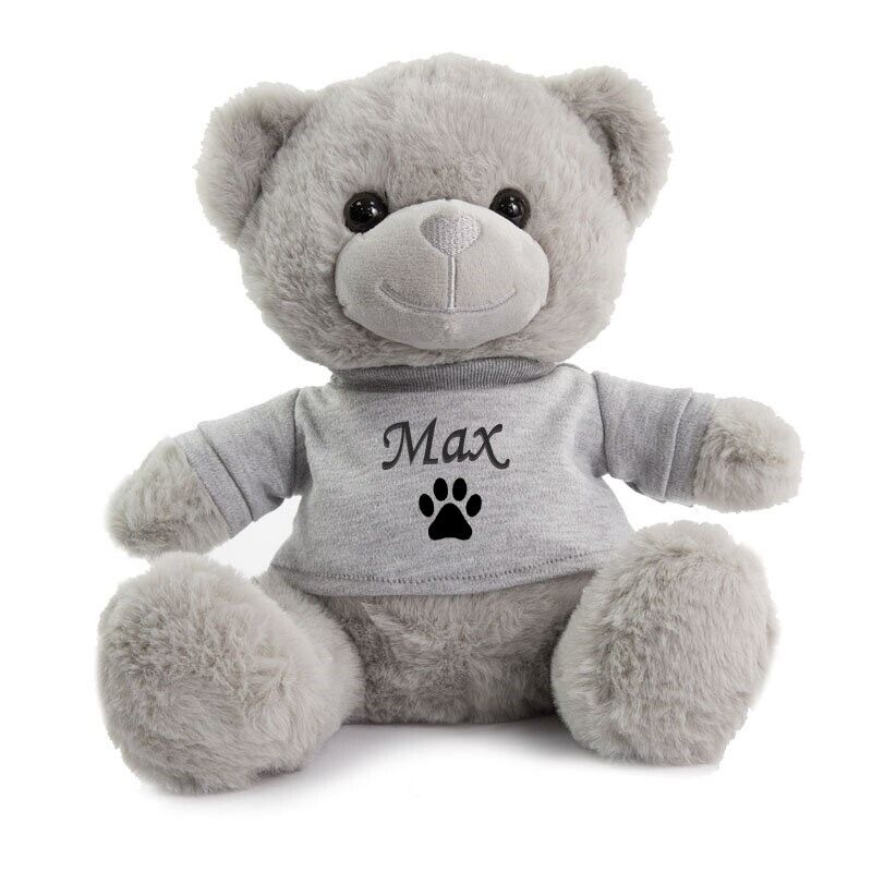 Personalised Name Pet Dog Paw Teddy Bear Puppy Scent Comfort Toy Comforter Cat