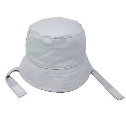 PERSONALISED BABY Bucket Hat Summer White Pink Blue Biscuit NEWBORN to 12 months