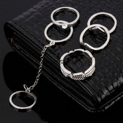 6pc Gold / Silver Stackable Mid Midi Finger Ring Set Size Small boho beautiful