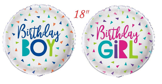 Birthday Boy Girl Confetti Helium Balloon Foil Balloons Party Decoration Baby UK