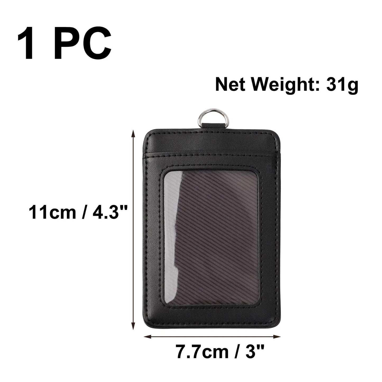 Black Faux Leather Badge Id Card Holder Name Luggage Bag Suitcase Travel Tags Uk