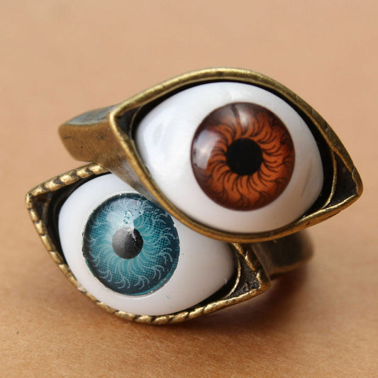 evil eye ring good luck charm ward off evil spirits keep you safe Iris Unisex