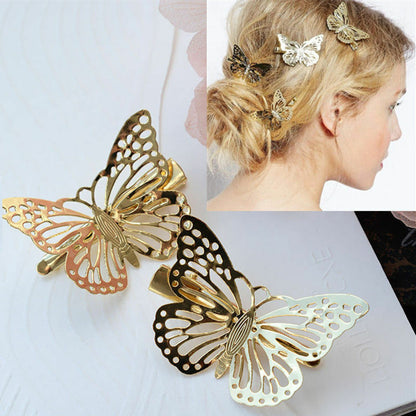 Gold Butterfly Golden Hair PIN Clip Boho Accessories Wedding Gifts UK