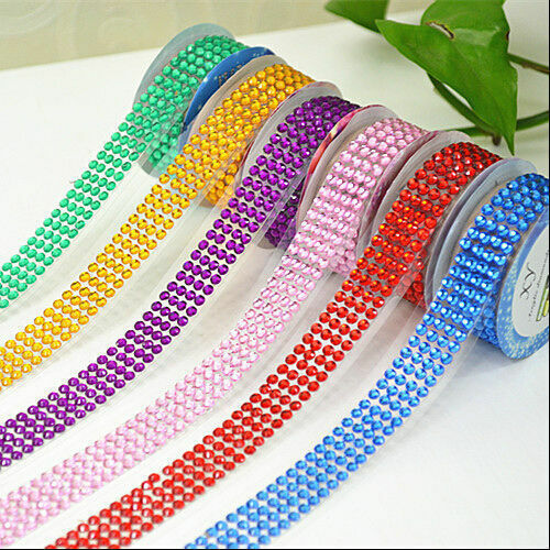 Self-Adhesive Acrylic Rhinestones Stick On Scrapbooking Craft Sticker Tape