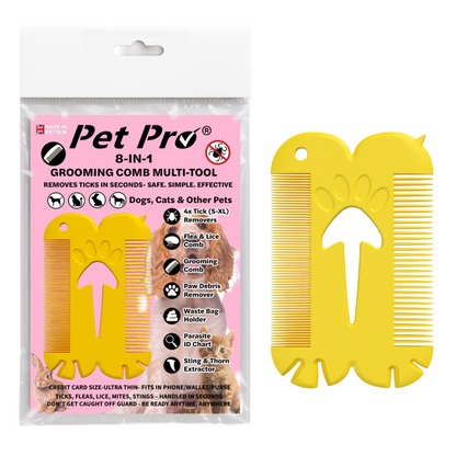 Professional 8 in 1 Dog Hair Fur Brush for Grooming Deshedding Dematting Tool Comb