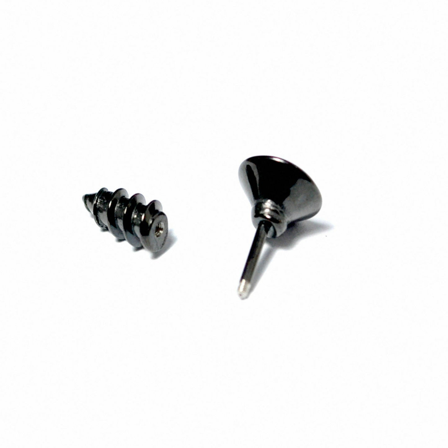 2pcs Punk Gothic Unisex Unique Stainless Steel Gold Silver Screw Stud Earrings