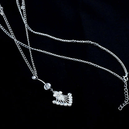 316L Surgical Steel Belly Bar Navel Bikini Body Waist Chain Crystal Rhinestone