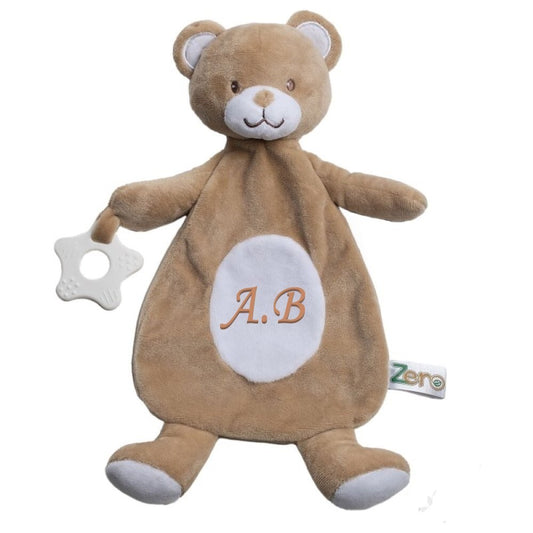 Personalised Baby Teether Comforter Blanket Teddy Bear Baby Teething gift Babies