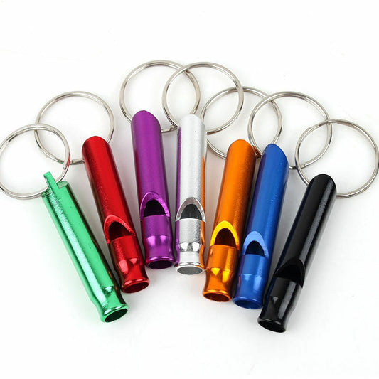 5 x Aluminium Outdoor Camping Hiking Survival Emergency Training Dog Whistle EDC
