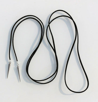 BLACK CHOKER LONG PENDANT POINT Necklace Choker Silver Wedding Party Chain UK