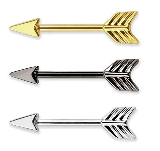 ARROW Nipple Bar SEXY CUTE LOVE Nipple Shield Barbell Piercing UK SELLER