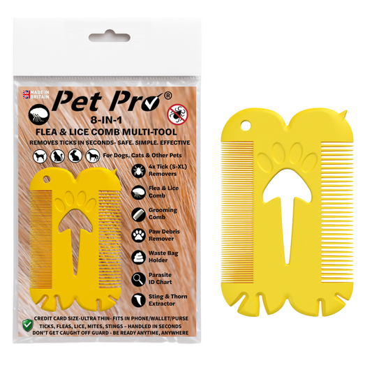 Flea Comb for Dogs Cats, Dog Hair Comb Grooming Tool for Removing Tear Stains, Fleas, Dandruff, Lice