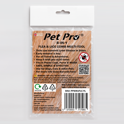 Flea Comb for Dogs Cats, Dog Hair Comb Grooming Tool for Removing Tear Stains, Fleas, Dandruff, Lice