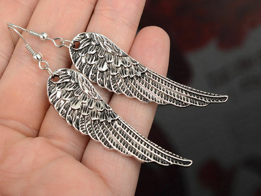 Silver Angel Wings Earrings Fashion Jewellery Womens Tibet SEXY SUMMER EAR RINGS