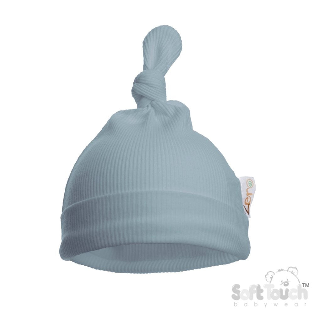 PERSONALISED BABY Ribbed Knot HAT Bow Hat Pink Blue Biscuit Sage Rose NEWBORN