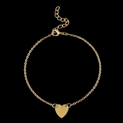 SEXY HEART ANKLET LADIES GIRL Fashion Ankle Bracelet Foot Jewelry Chain Beach UK