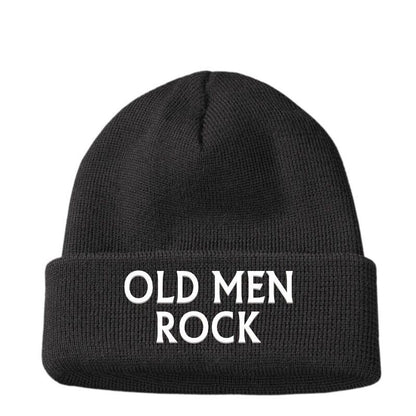 Gifts For Him Dad men's OLD MEN ROCK Grandad Beanie Hat 50th 60th Birthday
