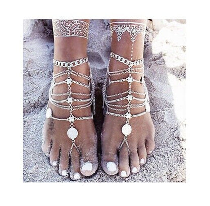 BEAUTIFUL COIN BAREFOOT ANKLET CHARM beach Summer sexy Ankle Bracelet Women