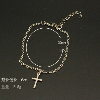 CROSS Silver Gold Ankle Bracelet Anklet SUMMER Foot Jewelry Jewellery Chain Beac