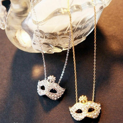 EYE MASK BALL Pendant NECKLACE Choker Diamond charm Fashion Women Chain Jewelry