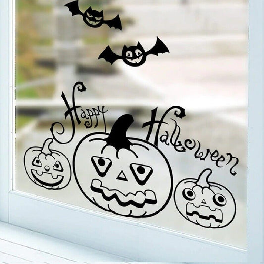 Happy Halloween Stickers self adhesive Shop Home Decor Window Mirror Decals UK