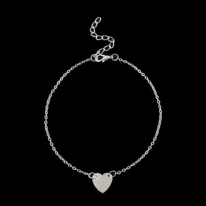SEXY HEART ANKLET LADIES GIRL Fashion Ankle Bracelet Foot Jewelry Chain Beach UK