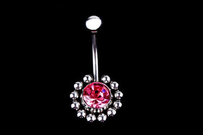 Belly Button Ring Bars Balls Body Piercing Crystal Rhinestone Reverse Navel Bar