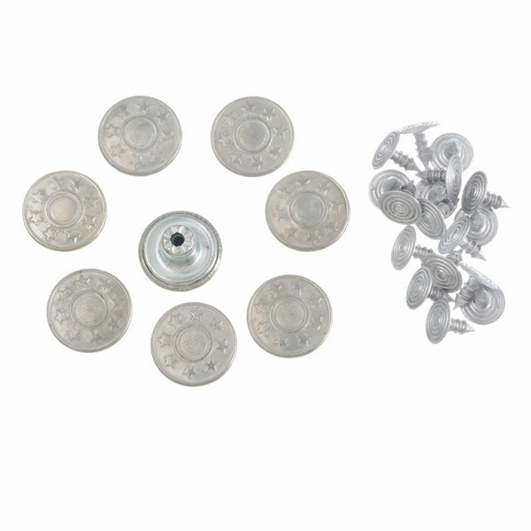 Denim Jeans Replacement Buttons FAST FIX DIY Spare Button Stud Travel EDC UK