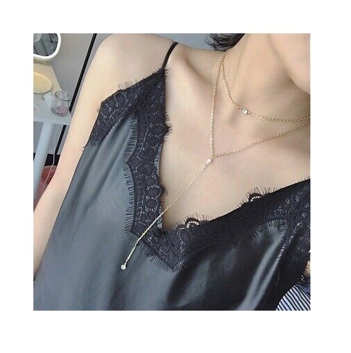 Long Pendant Choker Diamond charm Necklace Fashion Women Chain Jewelry Chocker