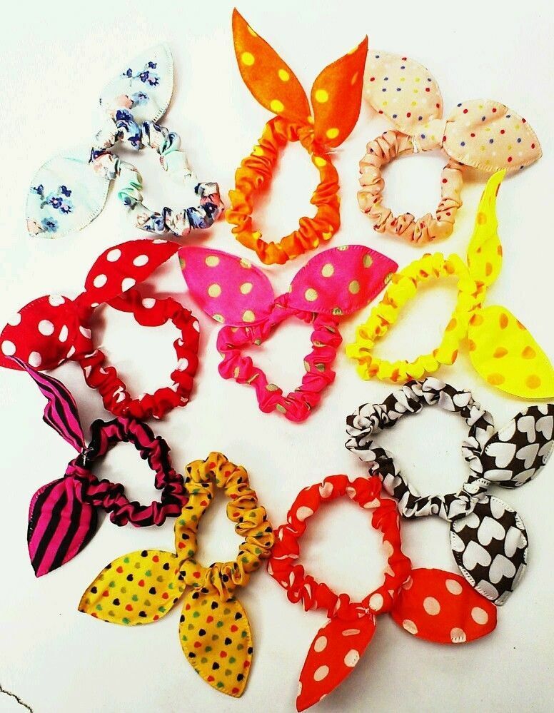 10PC Hairband Headband PonyTail Hair ribbon Bow Band Hair Accessories Girls UK