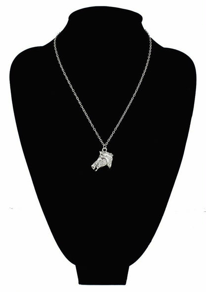 Beautiful HORSE HEAD Pendant Necklace Chain Kids Girls Jewellery Party Gifts UK