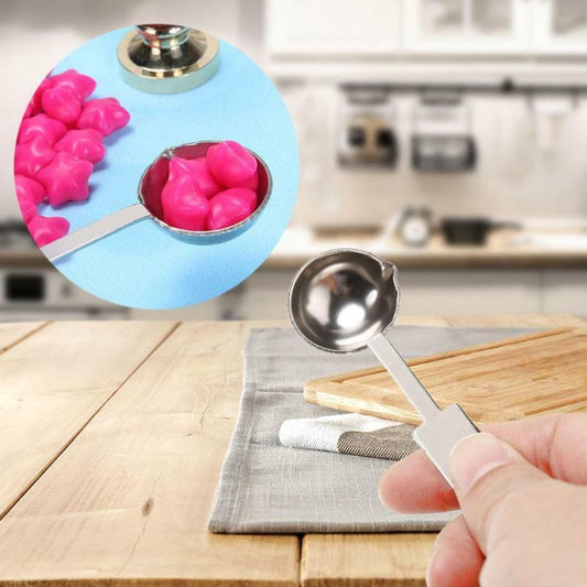 Steel Spoon Melting Wax Candle Granual Sealing Envelope Seal Stamp Craft UK