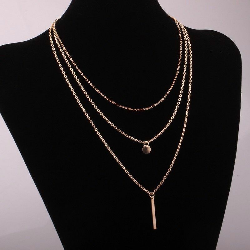 MULTI CHAIN LAYER NECKLACE BIKINI SUMMER Crossover Belly Waist Body Chain UK