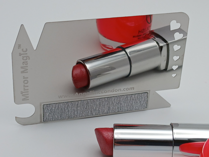 Phone Makeup Mirror Magic Nail File Cleaner Check on Lipstick Lip Gloss False Eyelashes