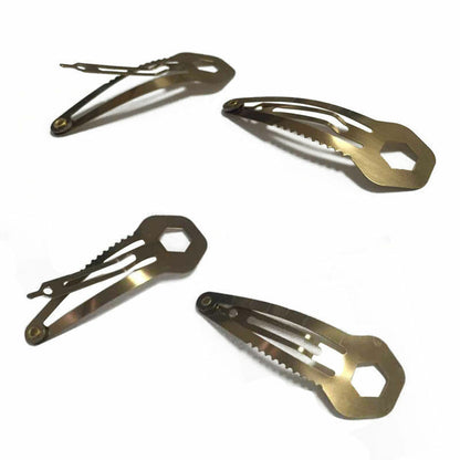 Womans HAIR CLIP 8in1 Multi Tool Hiking Camping Gadget Survival Stocking EDC UK