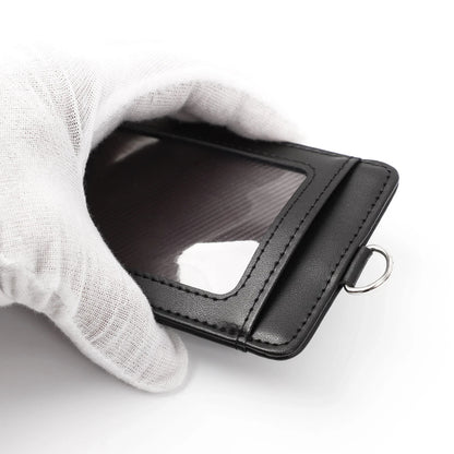 Black Faux Leather Badge Id Card Holder Name Luggage Bag Suitcase Travel Tags Uk