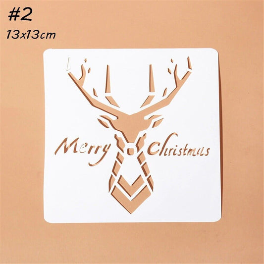 Washable CHRISTMAS STENCIL REINDEER SILOUETTE Themed Xmas Crafts & Cardmaking