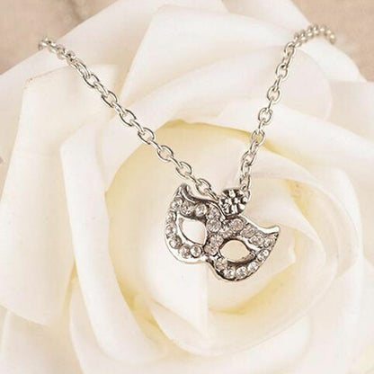 EYE MASK BALL Pendant NECKLACE Choker Diamond charm Fashion Women Chain Jewelry