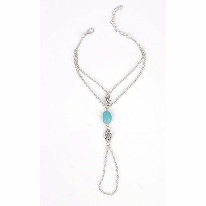BEAUTIFUL Turquoise Stone BAREFOOT ANKLET beach Summer sexy Ankle Bracelet Women
