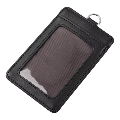 Black Faux Leather Badge Id Card Holder Name Luggage Bag Suitcase Travel Tags Uk