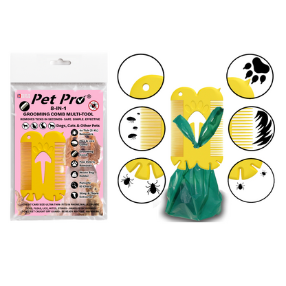 Professional 8 in 1 Dog Hair Fur Brush for Grooming Deshedding Dematting Tool Comb