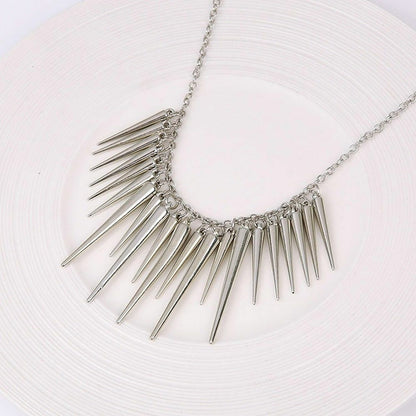 Fashion Women LONG STUD PENDANT CHAIN NECKLACE CHOKER STRAP Wedding Jewellery UK
