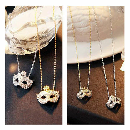 EYE MASK BALL Pendant NECKLACE Choker Diamond charm Fashion Women Chain Jewelry