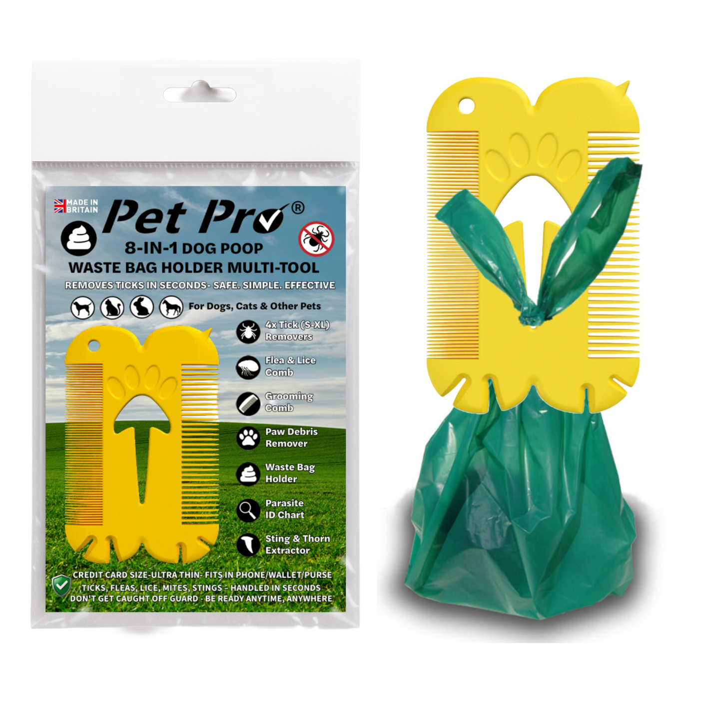 Dog Waste Poo Bag Dispenser Holder Lead Clip Attachment Handsfree Poop Bag carry Puppys Kittens Pet Pro