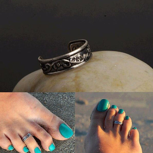 ADJUSTABLE INFINITE TOE OR FINGER RING WOMENS GIRLS SILVER GOLD STACKABLE GIFT