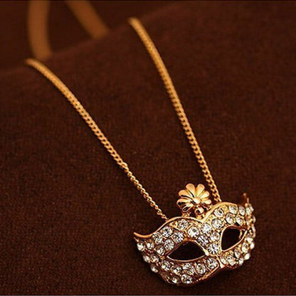 EYE MASK BALL Pendant NECKLACE Choker Diamond charm Fashion Women Chain Jewelry